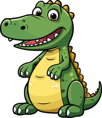 Naklejka premium Cute crocodile clipart design illustration