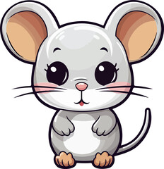 Obraz na płótnie Canvas Cute mouse clipart design illustration