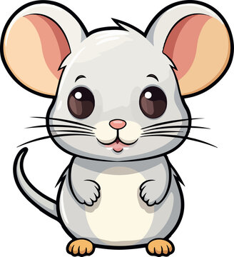 Cute mouse clipart design illustration