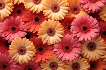 background from GERBERA buds