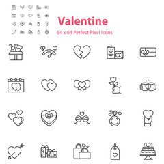 set of valentine icons, love and romance