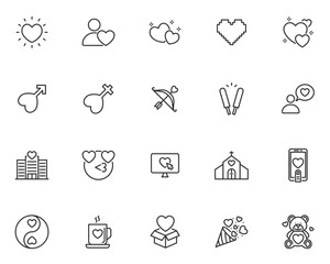 set of valentine icons, love and romance