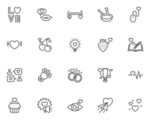 set of valentine icons, love and romance