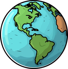 Earth globe clipart design illustration