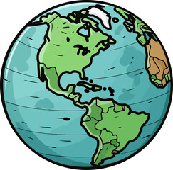 Earth globe clipart design illustration