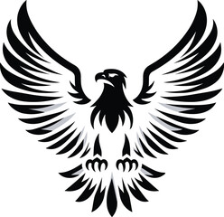Flying Eagle Silhouette Illustration Vector