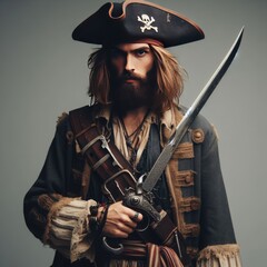 Fototapeta premium portrait of a pirate