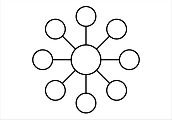 Icono negro de esquema que representa la toma de decisiones.