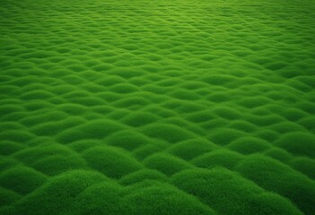 Wide format background image of green carpet of neatly trimmed grass Beautiful grass texture on brig