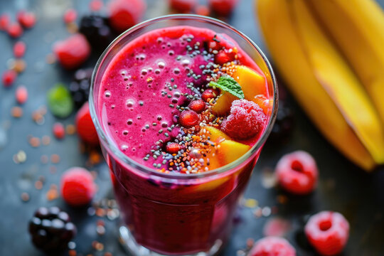 Healthy Smoothie with Vibrant Colors