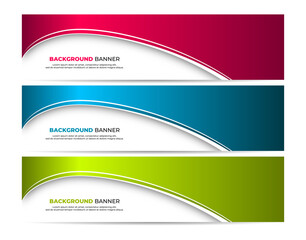 Abstract Gradient Banner Template Design Collection