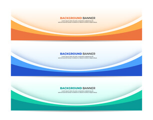 Fototapeta premium Abstract Gradient Banner Template Design Collection