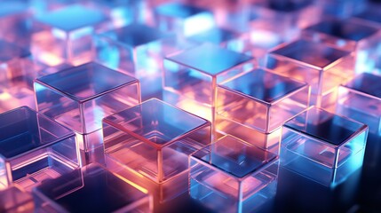 Transparent OLED Cubes: Vibrant product showcases in transparent OLED cubes create a captivating and futuristic exhibit.