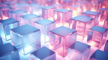 Transparent OLED Cubes: Vibrant product showcases in transparent OLED cubes create a captivating and futuristic exhibit.
