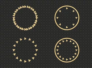 Fotobehang Gold stars in circle stam badge icon © Ana CPP