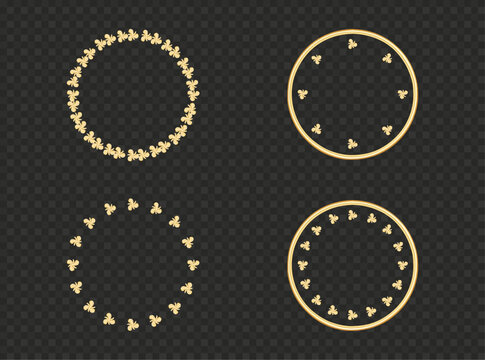 Gold stars in circle stam badge icon