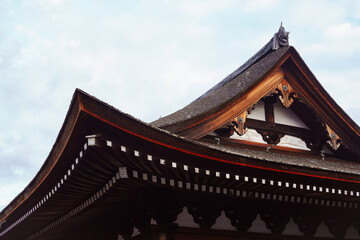 Fototapeta na wymiar 伝統の日本家屋　茅葺き屋根のクローズアップ