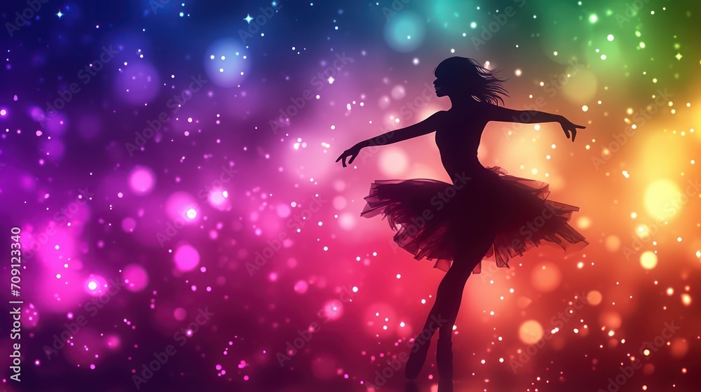 Wall mural Dancer in Bokeh Effects