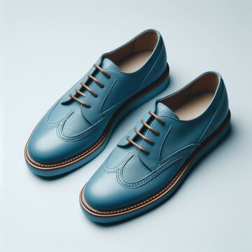 pair of blue shoes
