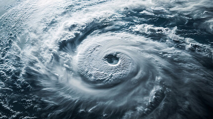 Typhoon weather background, natural disaster storm thunderstorm weather scene illustration