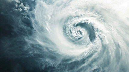 Typhoon weather background, natural disaster storm thunderstorm weather scene illustration