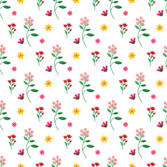 Free vector flat design small flowers pattern