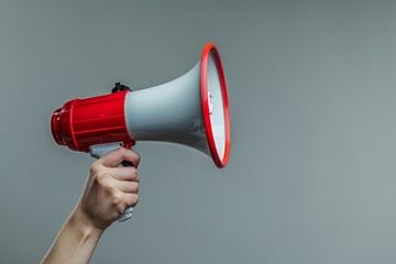 Hand Holding a Megaphone in an Advertising and Marketing Context