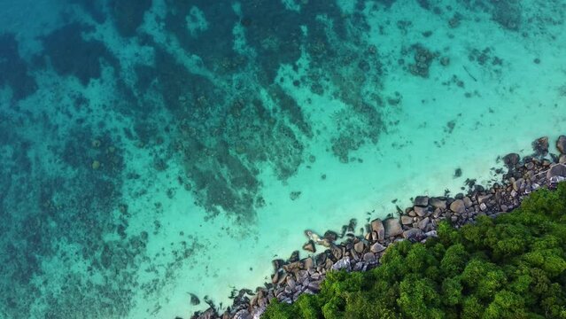 Aerial view of Tioman Island in Malaysia