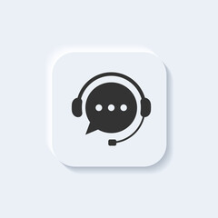 Online support icon, Call service center.