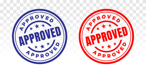 Approved stamp sign. Vector design