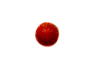 Tomato on a white background.