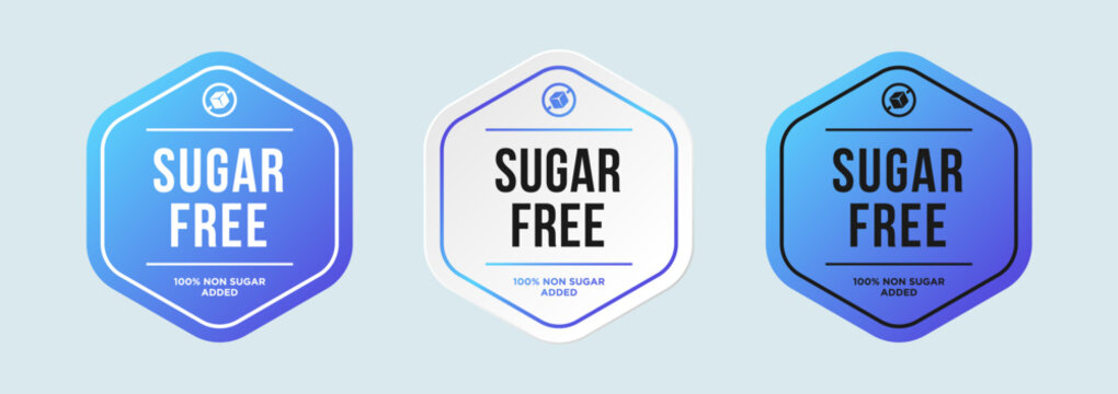 100 Percent Sugar Free Label Sticker. For food or beverage products labels.Premium and luxury vector illustration design Pro Vector