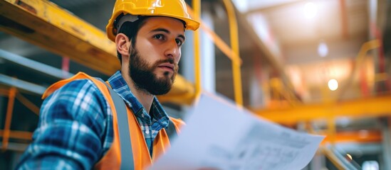 A male architect and construction manager work together on-site to ensure effective project execution and architectural realization.