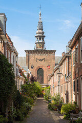 Narrow Street Haarlem With Church