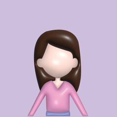 Women's activities concept. Realistic 3d object cartoon style. Vector colorful illustration.