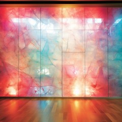 Capture an epoxy-textured wall with a crystalline, prismatic finish that refracts light beautifully.