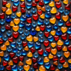 Abstract background from decorative hearts.