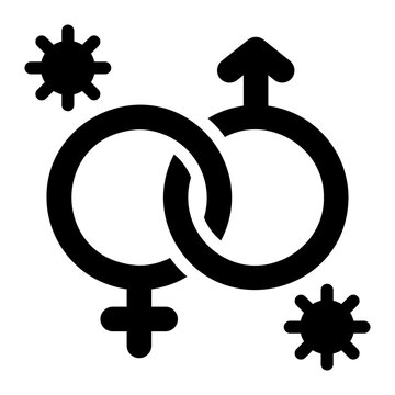 sexual transmitted disease glyph icon