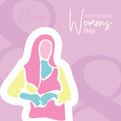 Vector flat design international womens day illustration