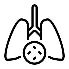 pneumonia line icon