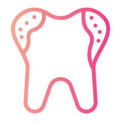 dental caries gradient icon