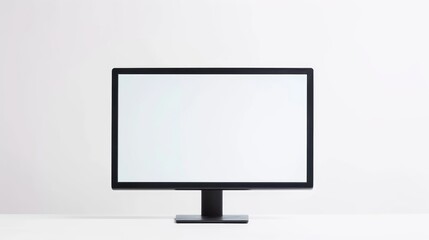 3d render monitor tv led lcd screen blank mockup isolated on white background ai generated