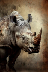 Obraz premium rhino portrait