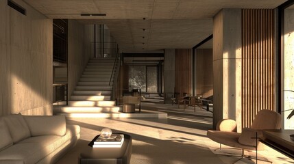 Interior design render 3d photography architecture ai generated background