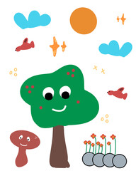 children drawing gardens with colorful colors