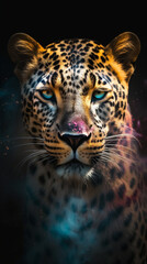 Fototapeta premium very powerful national geographic image spirit animal tiger created with Generative Ai