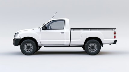 Pickup 4x4 truck car isolated on white background blank mockup ai generated