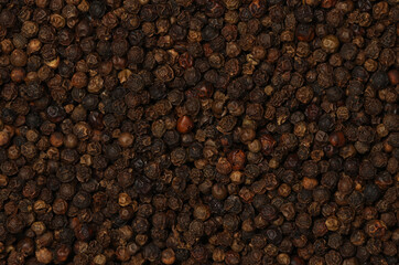 Background of black peppercorns