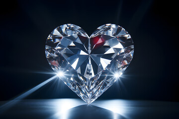 Fototapeta premium Love in Stone: Heart-shaped Diamond's Romantic Symbolism