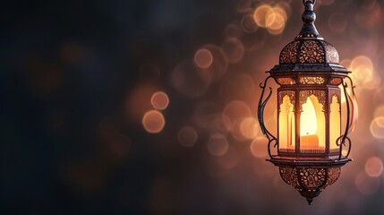 old lantern in the night